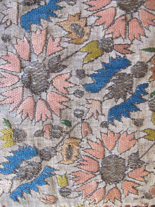 Silk and Silver-Thread Ottoman Embroidery